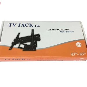 پایه دیواری تلویزیون تی وی جک مدل W8 مناسب برای تلوزیون 43 تا 65 اینچ